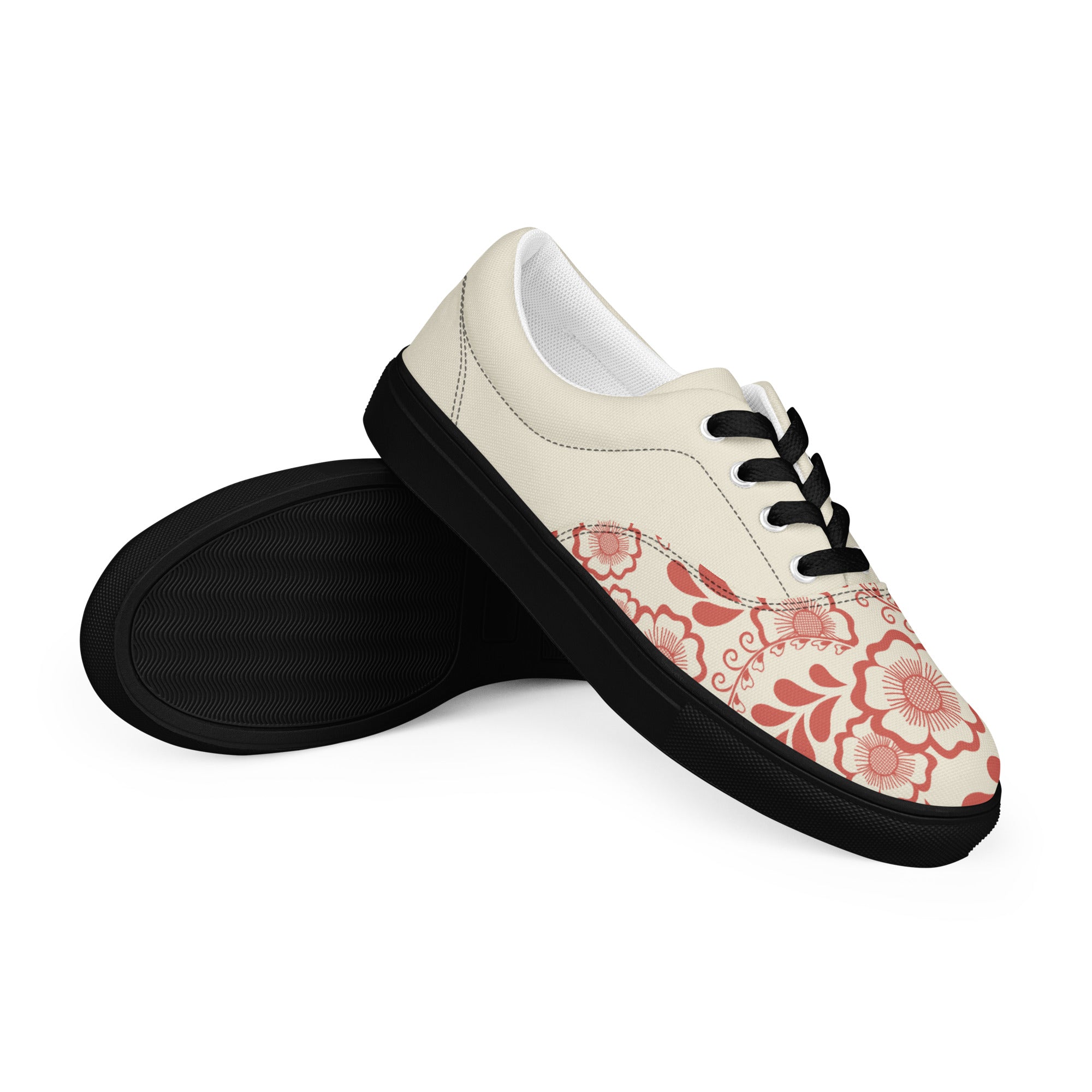 Prisimia Lace-up Canvas Shoes : Henna Bloom