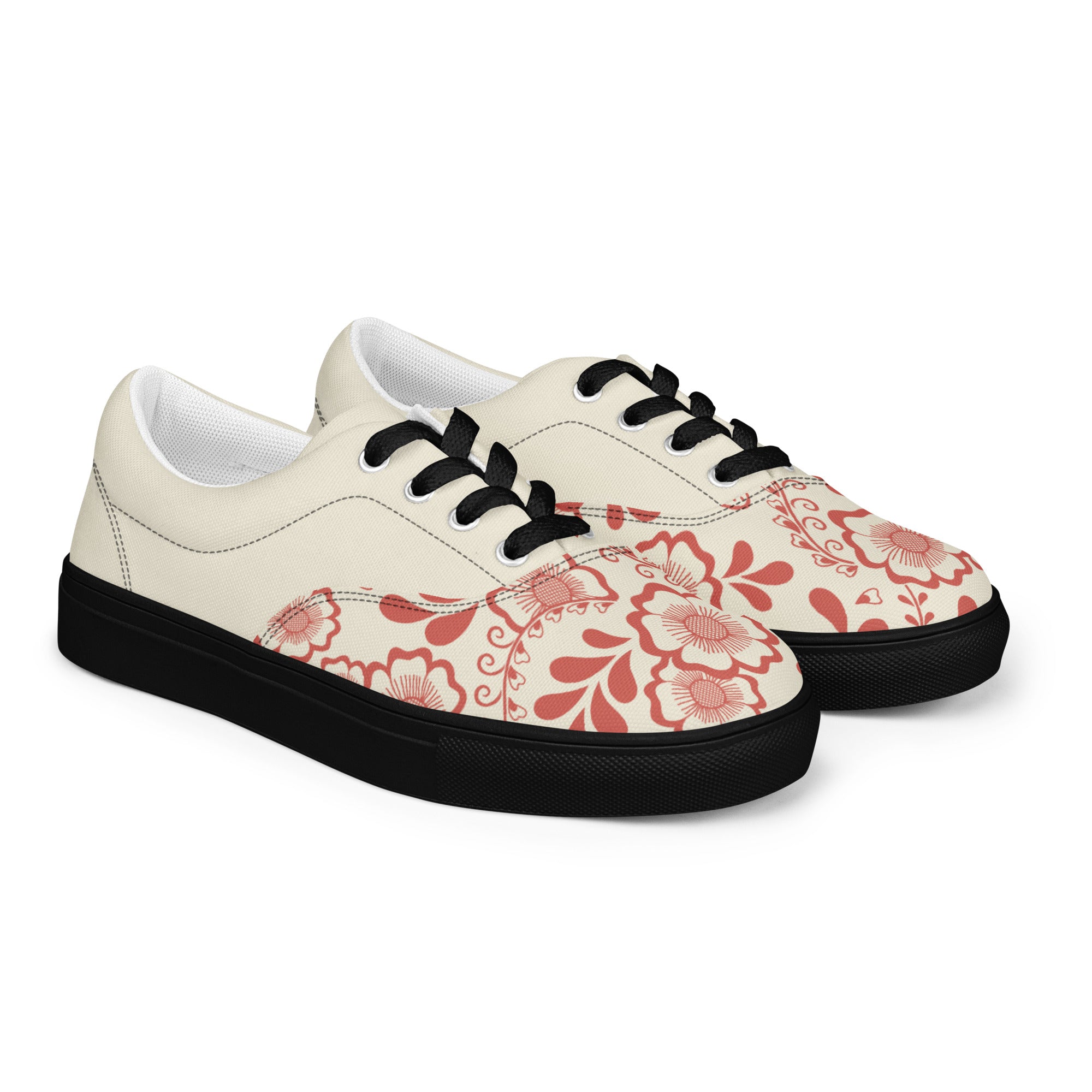 Prisimia Lace-up Canvas Shoes : Henna Bloom