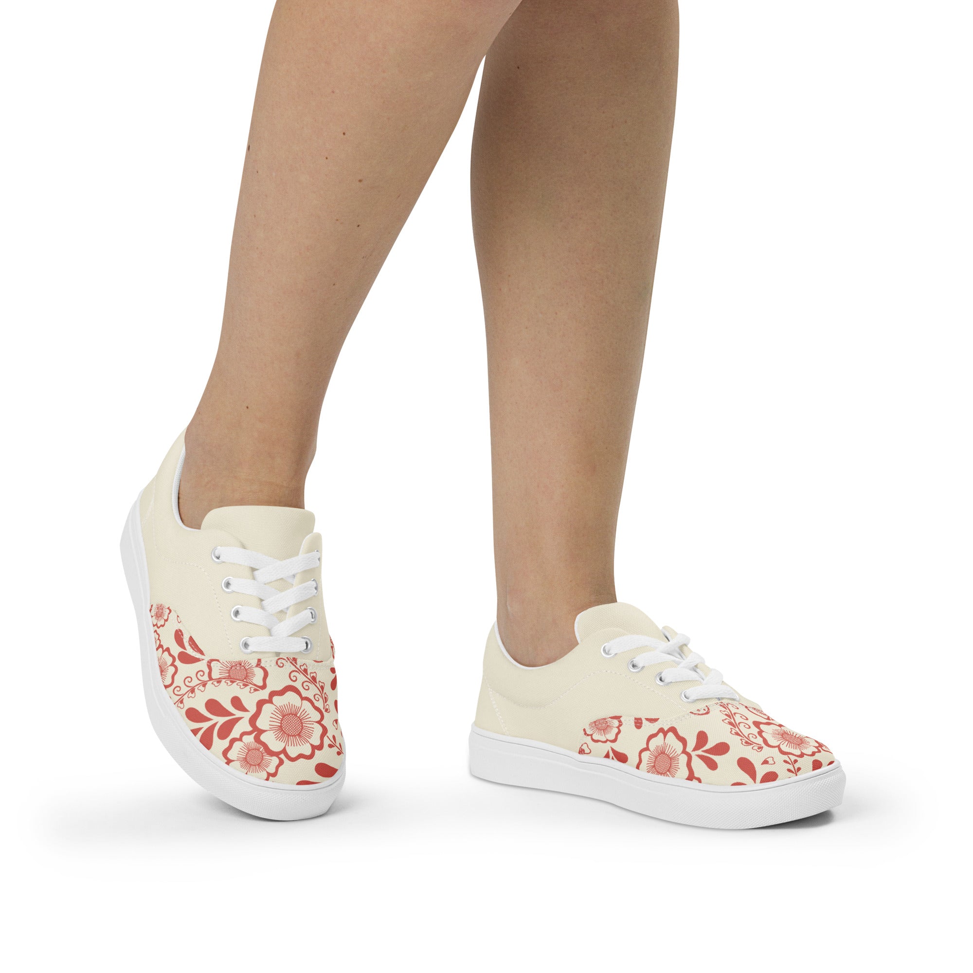 Prisimia Lace-up Canvas Shoes : Henna Bloom