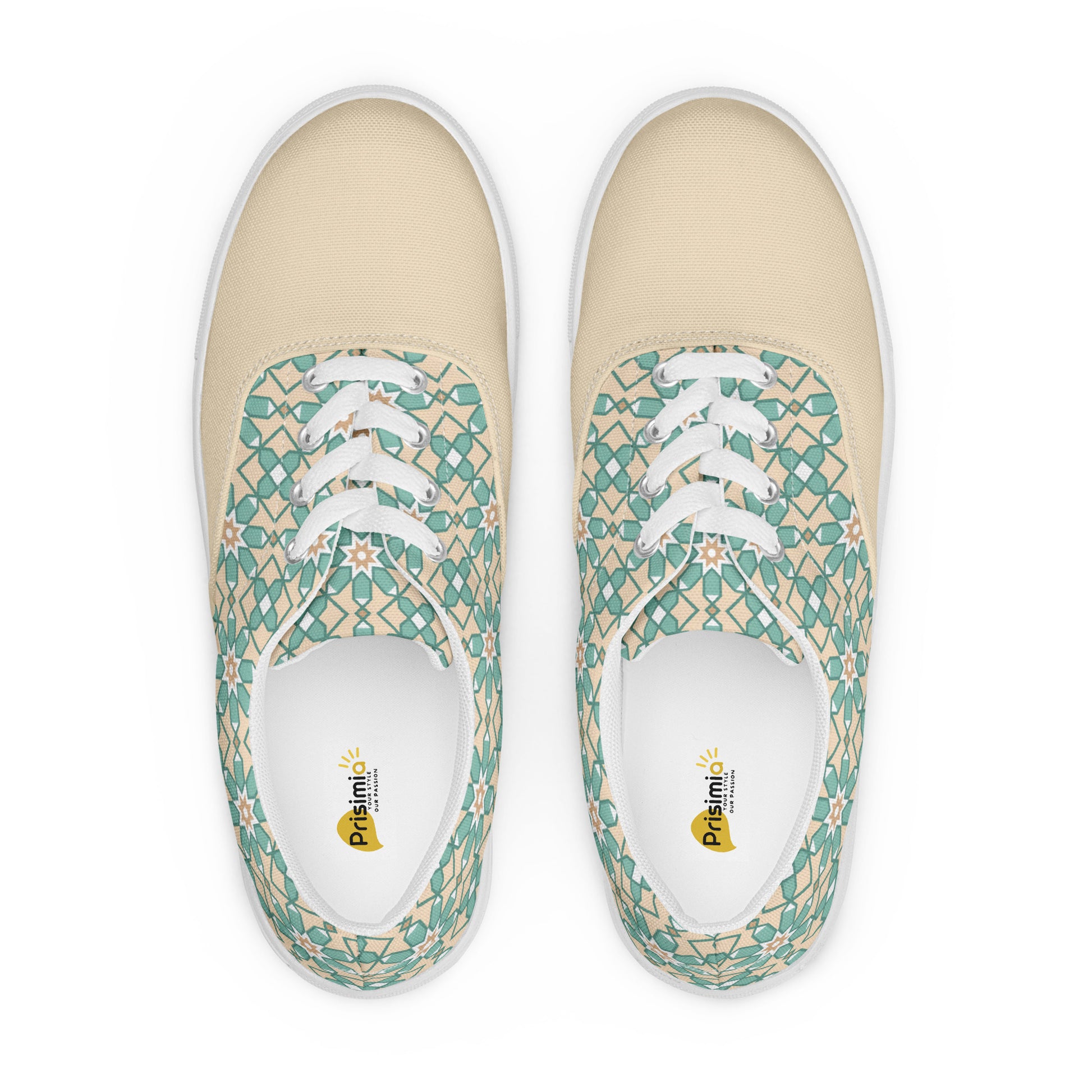 Prisimia Lace-up Canvas Shoes : Artistic Geometry