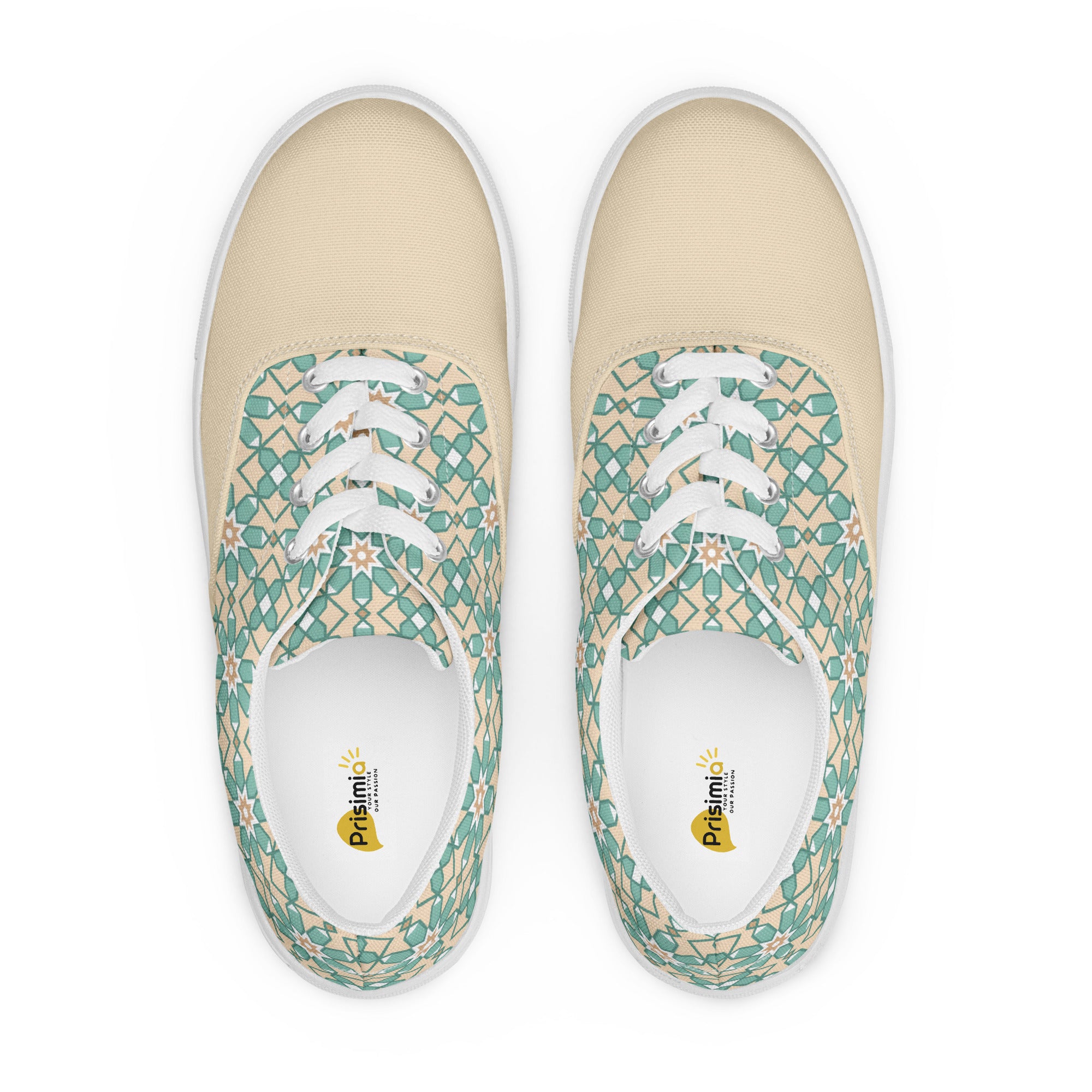 Prisimia Lace-up Canvas Shoes : Artistic Geometry