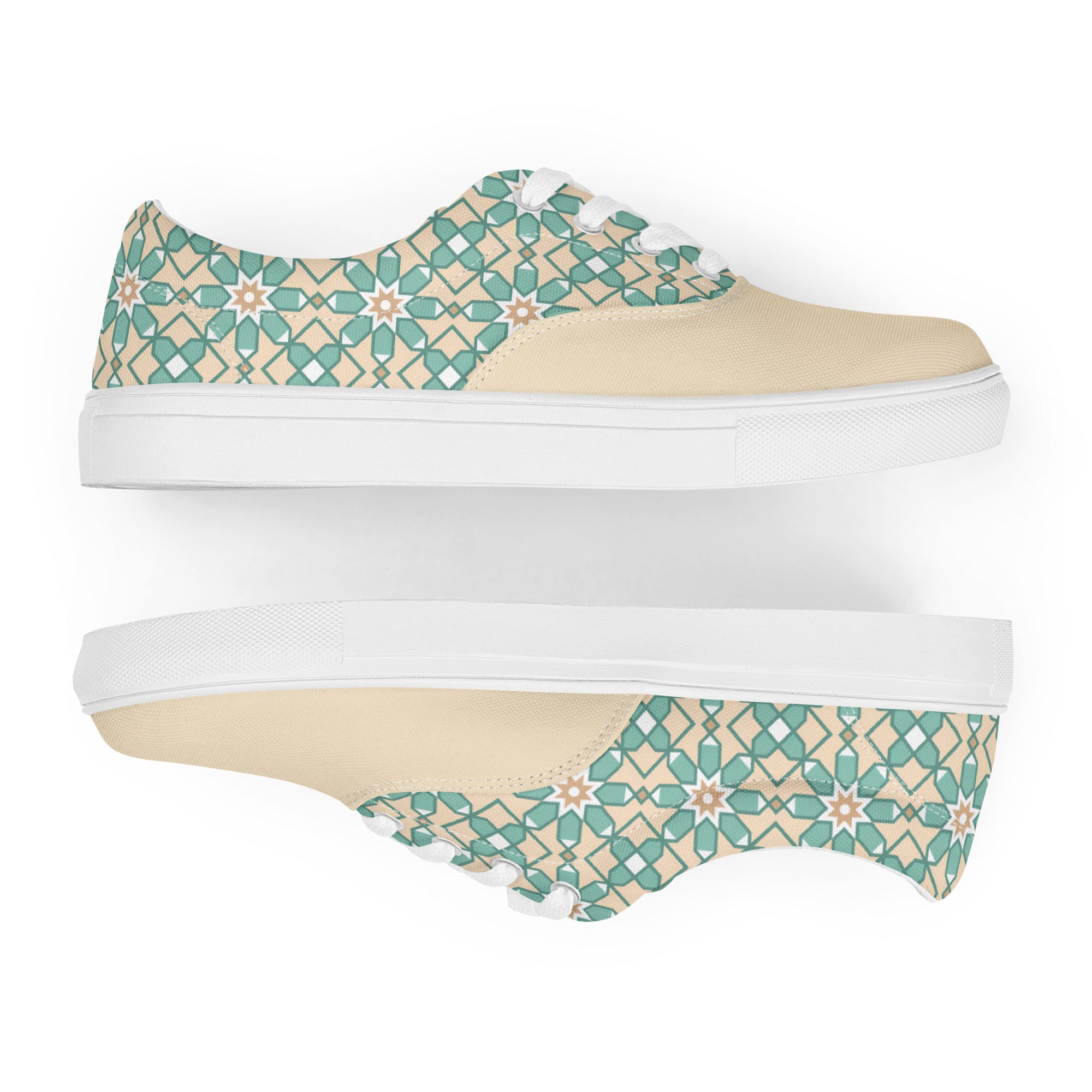 Prisimia Lace-up Canvas Shoes : Artistic Geometry