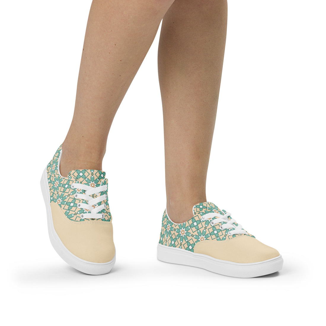 Prisimia Lace-up Canvas Shoes : Artistic Geometry