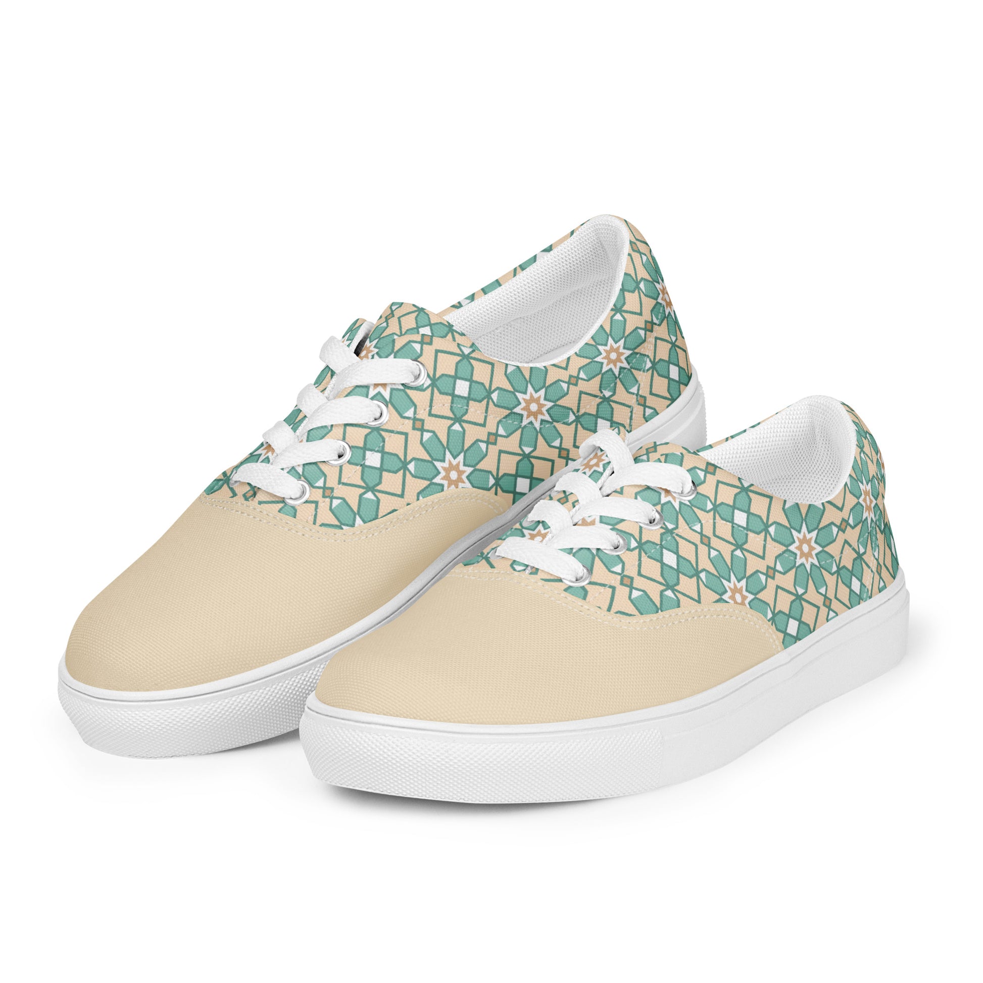 Prisimia Lace-up Canvas Shoes : Artistic Geometry