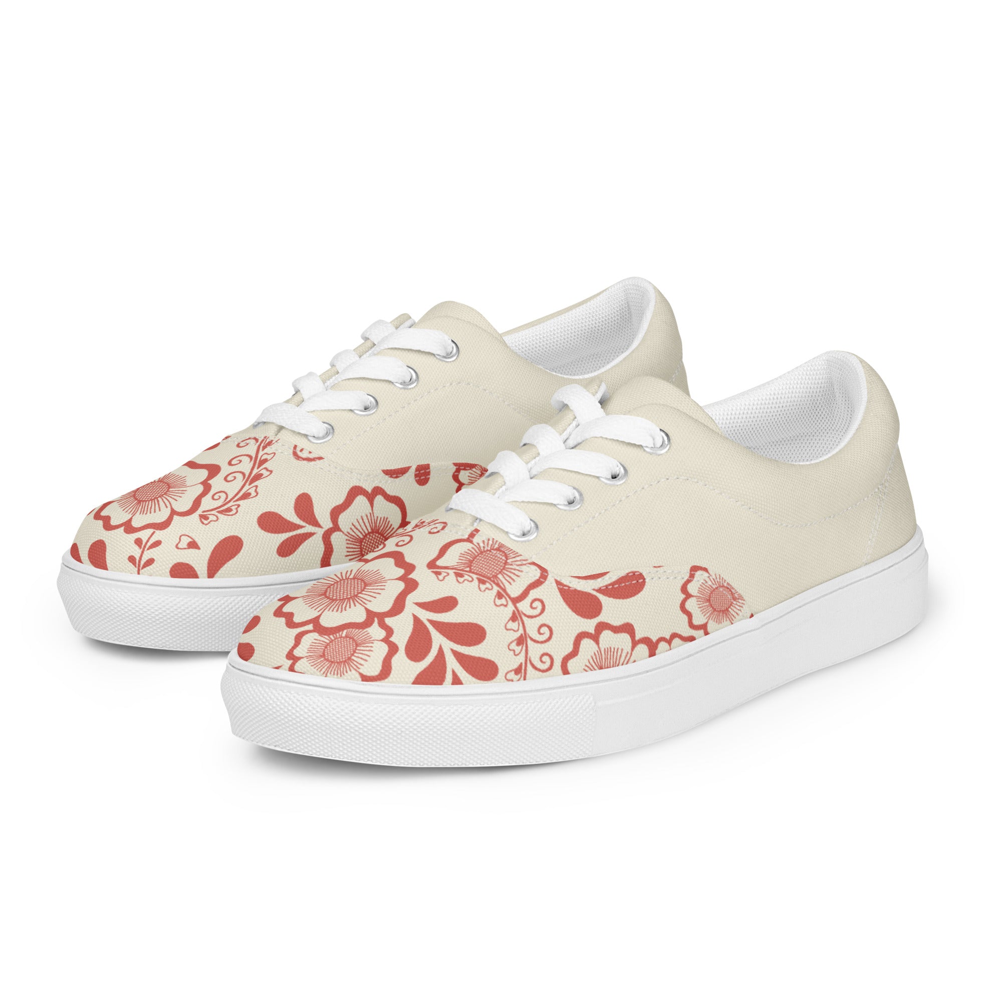 Prisimia Lace-up Canvas Shoes : Henna Bloom