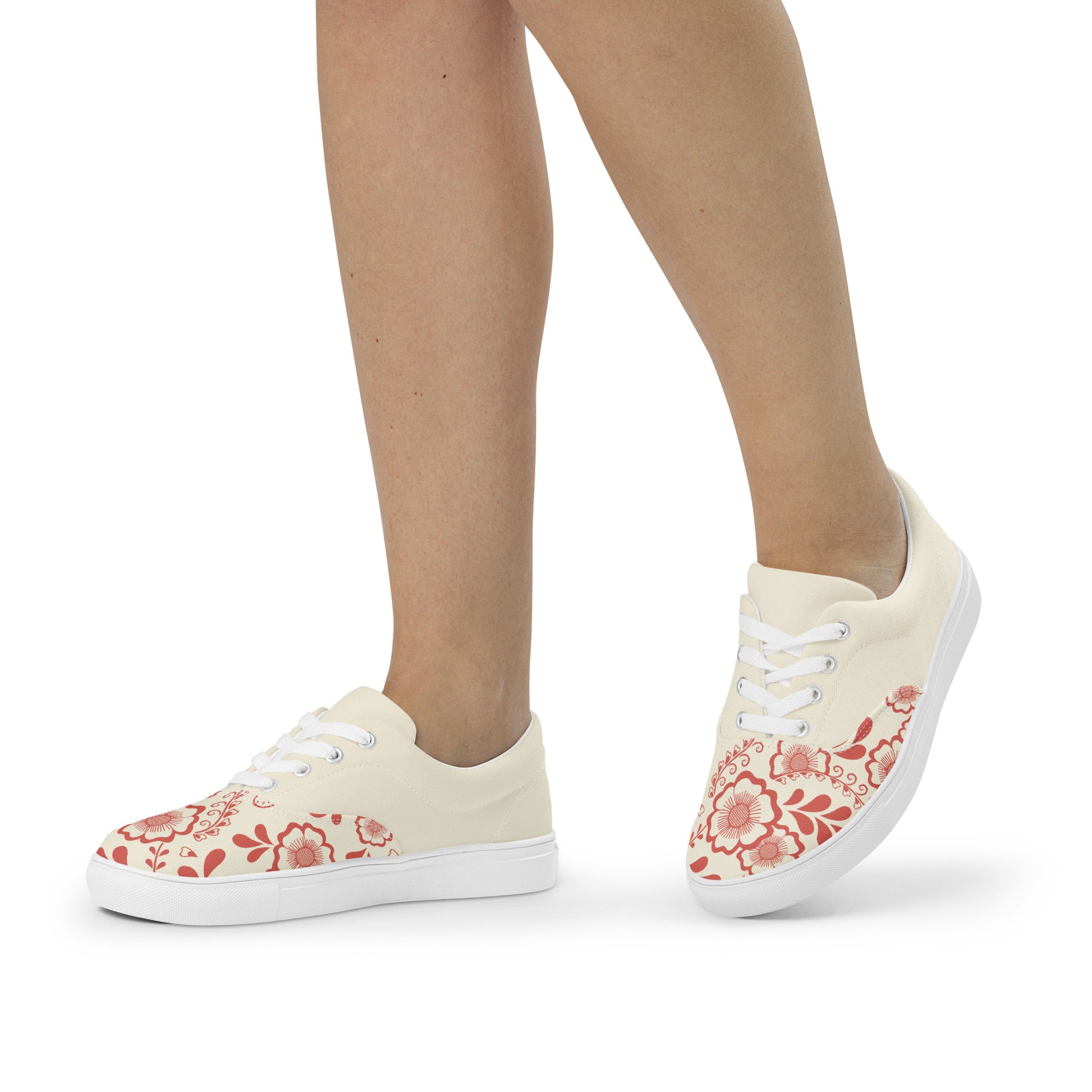 Prisimia Lace-up Canvas Shoes : Henna Bloom