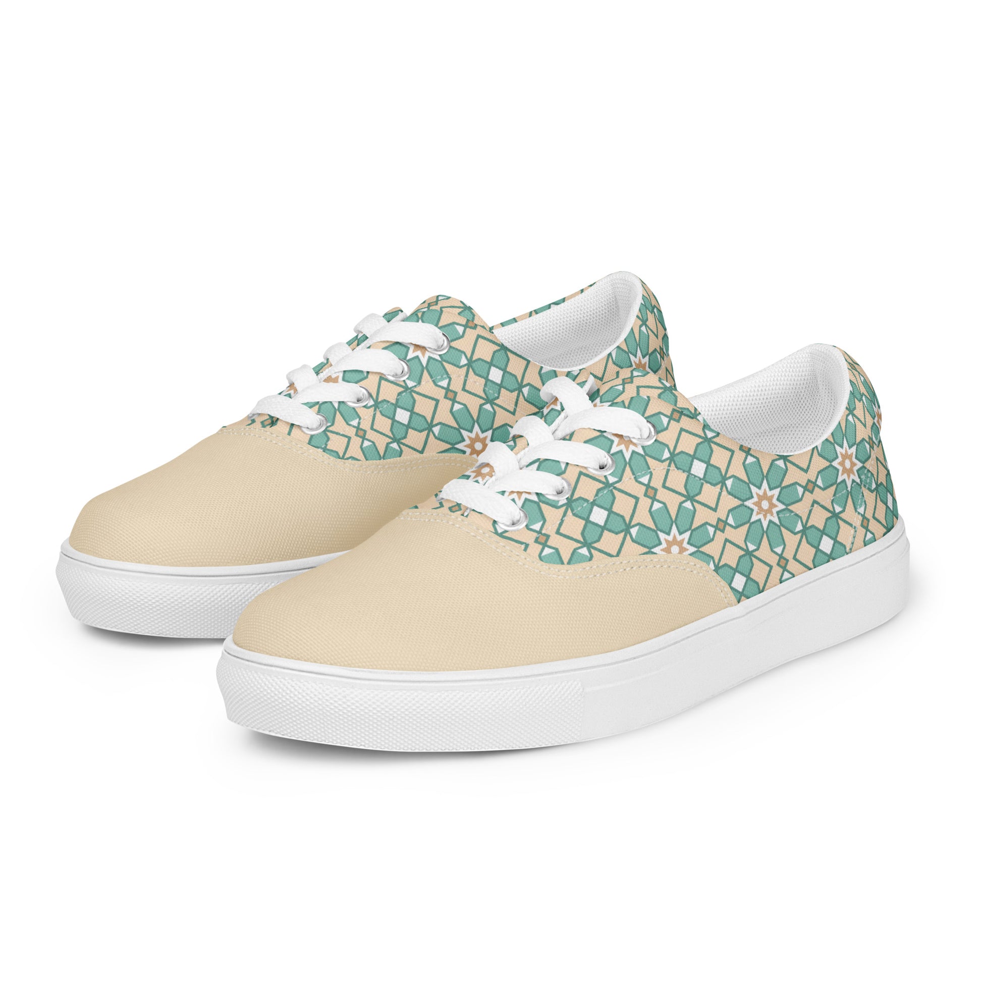 Prisimia Lace-up Canvas Shoes : Artistic Geometry