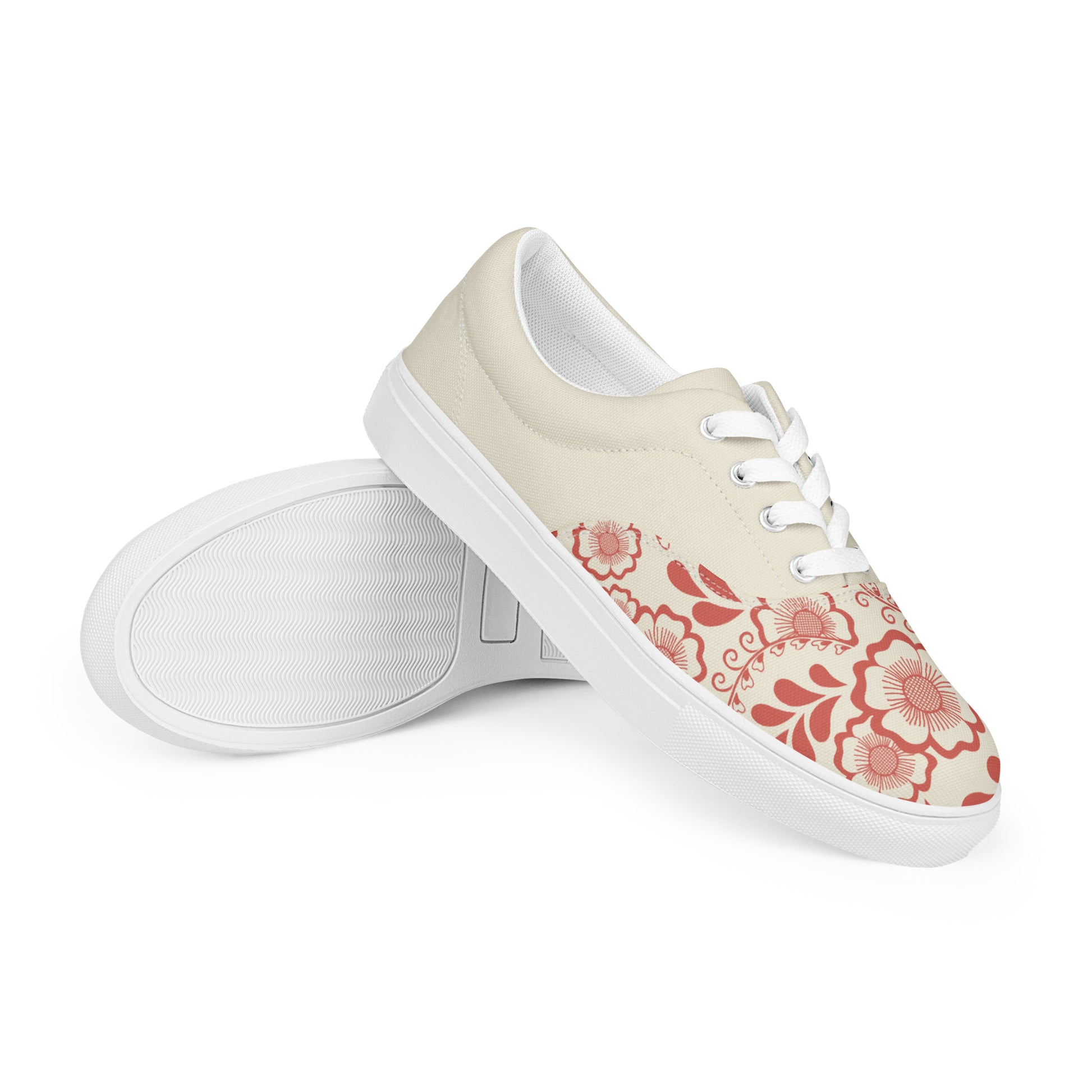 Prisimia Lace-up Canvas Shoes : Henna Bloom