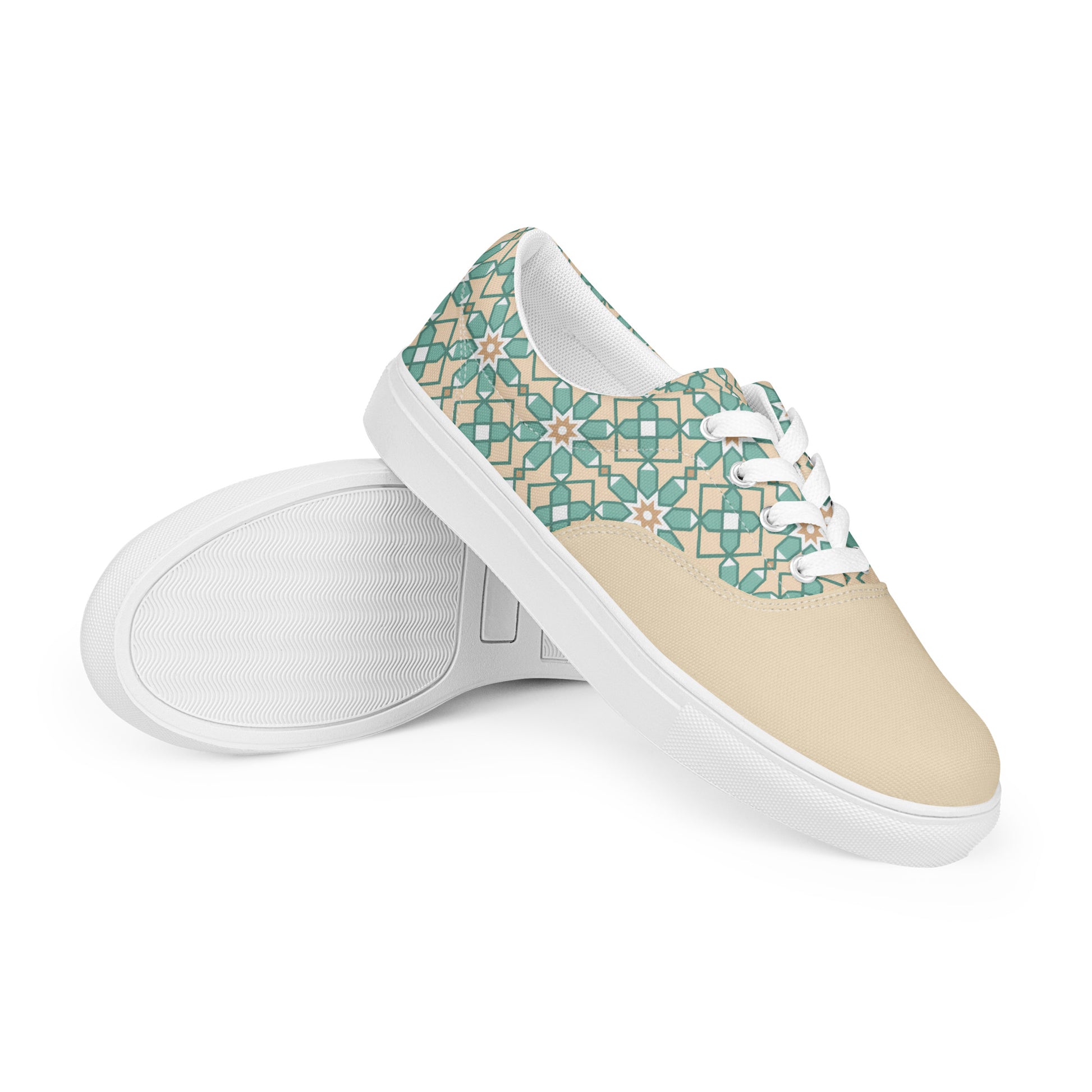 Prisimia Lace-up Canvas Shoes : Artistic Geometry
